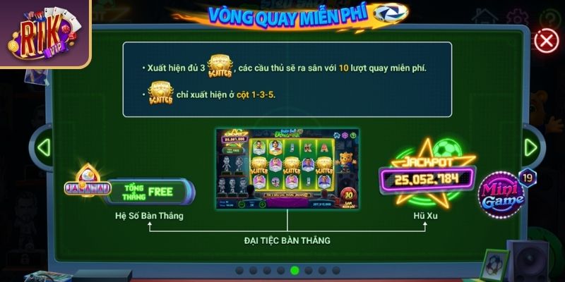 Siêu Sao Bóng Đá RIKVIP Với Trận Cầu Nổ Hũ Cuồng Nhiệt 3 Ưu tiên Free Spin với hệ số cao