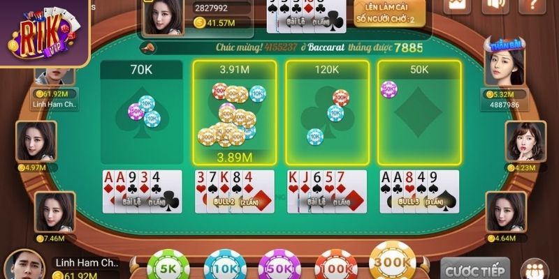 Luật tính điểm dễ hiểu trong cách chơi bài Bull Bull RIKVIP