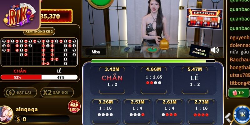 Cửa cược phụ trong quy luật xóc đĩa online RIKVIP